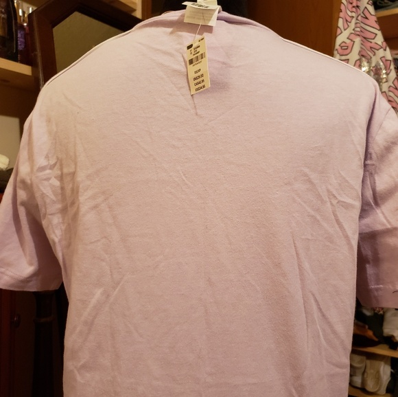 VS PINK Lavender Bling-Sleeve Campus Tee - Picture 4 of 5